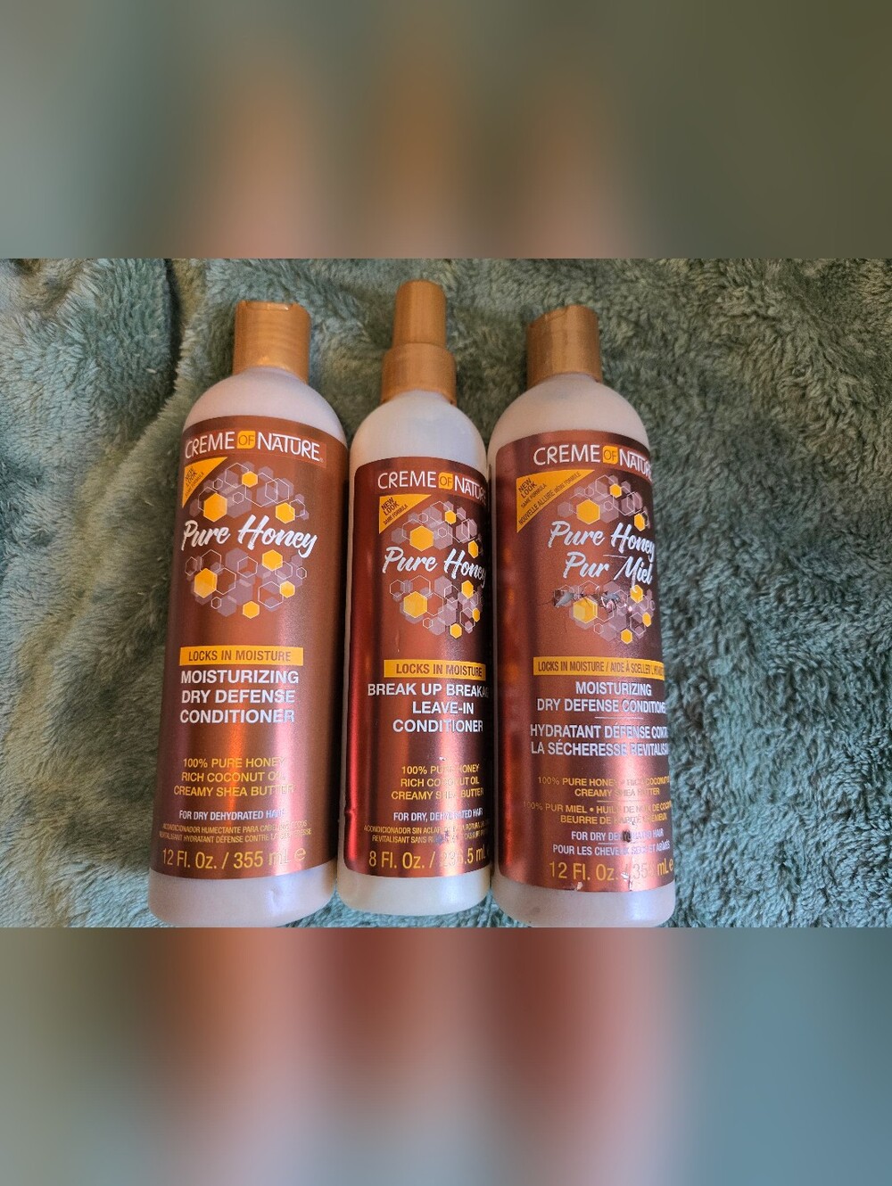 Creme of Nature Pure Honey Moisturizing Hair Trio Leave In Conditioner + Breakup